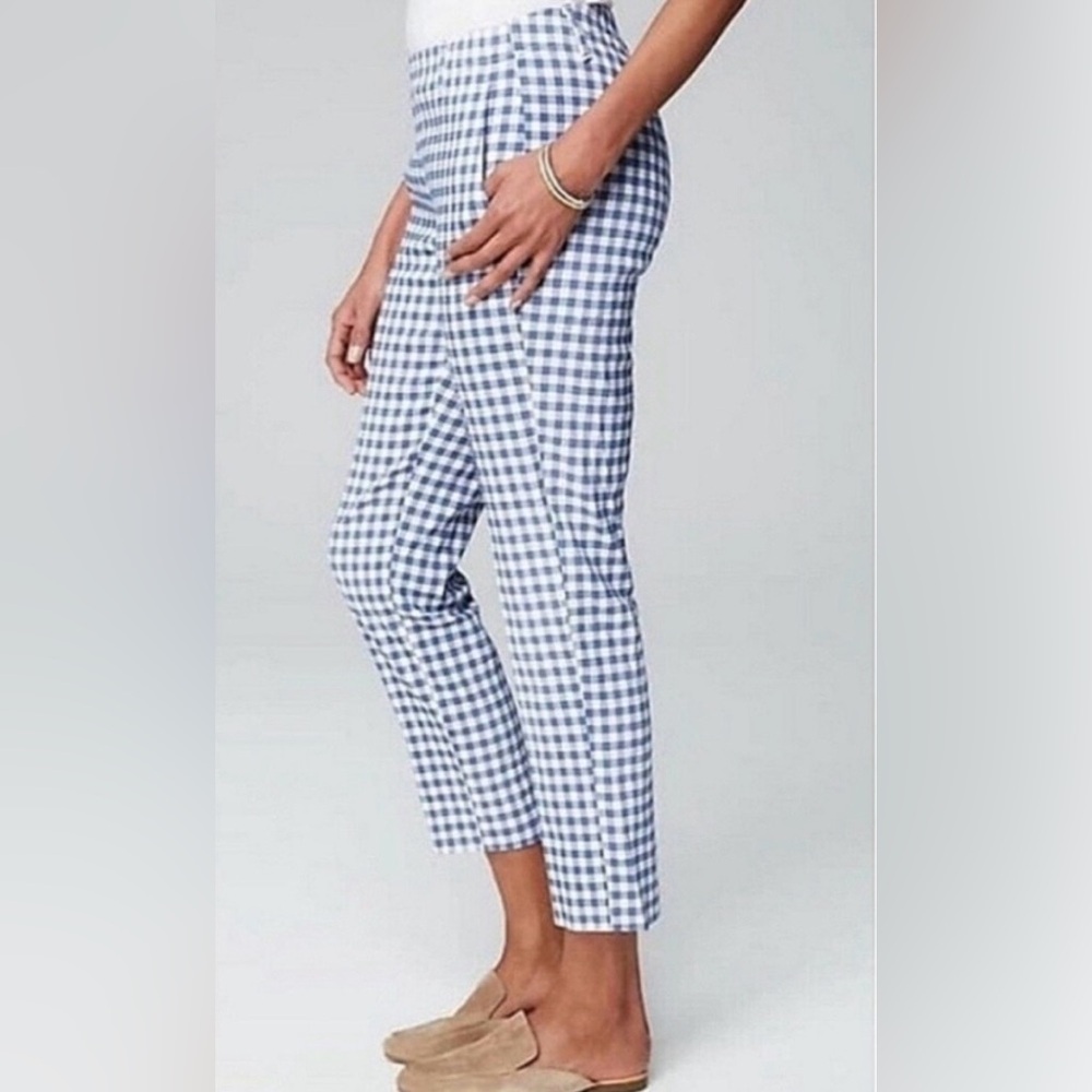 J. Jill Blue Gingham Trousers